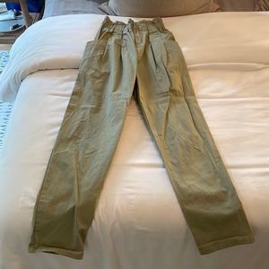 ASOS Sage Green Trouser Pants with Paperbag Waist